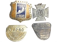 4 Pins, Badges - Chauffeurs, Women's Relief Corp +