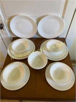 Frost white Corelle assorted dinner plates & bowls