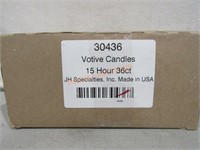 15 Hour Votive Candles Box Of 36;