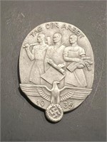 WWII German Tinnie Badge Tag Der Arbeit 1935