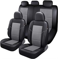 P&j Auto Leather And Mesh Car Seat Cover Full Set