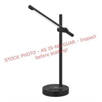22 in. Indoor Black Integrated LED Table Lamp