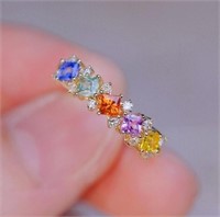 Natural Colored Sapphire 18Kt Gold Ring