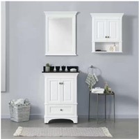 24 in. Bathroom Storage Wall Cabinet in White