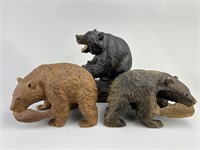 Early Carved Folk Art Bears.