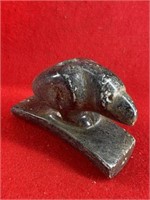 Hawk Effigy Stone Pipe     Indian Artifact Arrowhe