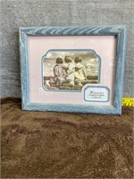 Blue Wood Grain Picture Frame