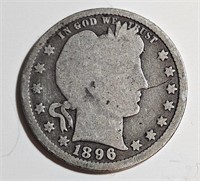 1896 Barber Quarter Dollar