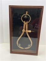 Wooden calipers in display case