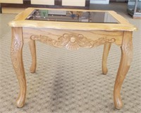 Glass Top End Table