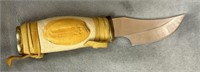 8" CUSTOM MADE KNIFE FROM ALASKA BUCKSKIN HANDLE