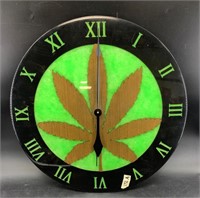 Marijuana wall clock 23"  reserve bid of $100