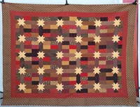 "Star Quilt" 84" x 106" Handmade Quilt (King)