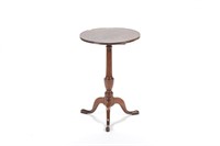 18TH CENTURY MAHOGANY TILT-TOP CANDLE STAND