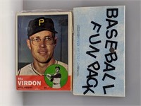 1963 Baseball Fun Pack F-Bill Verdon B-Bob Schmidt