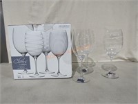 Three Mikasa Wine Glasses 9 1/2" High;