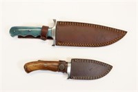 (2) Damascus Style Knives