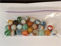 25 vtg Peltier - Christensen & other marbles