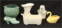 Six Pieces of Pottery McCoy, Brush, Niloak Etc.