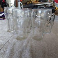 8 piece Coca-Cola handled glasses