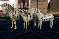 3 Vintage Zebras