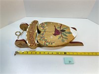 Hand Painted Wooden Christmas Sled