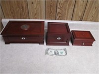 Nice Lot of Wood Coin Storage Cases -
