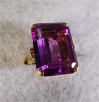 10kt Syn. Purple Sapphire Ring