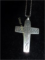 James Avery Alleluia Large Cross Necklace