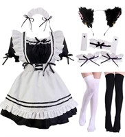 (Size: L) Japanese Anime Cosplay Maid Outfit