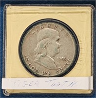 1955 90% Silver Franklin Half Dollar