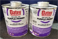 2 Cans Oatey Purple Primer for CPVC, PVC