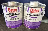 2 Cans Oatey Purple Primer for CPVC, PVC