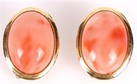 14K YELLOW GOLD MOMO CORAL EARRINGS