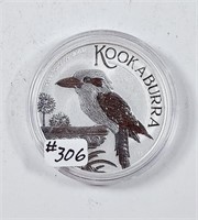 2022  $1 Australia  1 oz silver Kookaburra