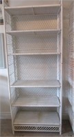 White Wicker Bookcase 72"H x 28"W x 13"D