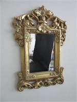 Gold Gilded Wood Accent Mirror