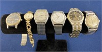 (6) Assorted wristwatches, not tested, Bulova,