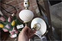 MILK GLASS HOBNAIL LIGHT