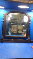 Vintage wood dresser mirror