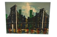New York Skyline & Brooklyn Bridge Painting
