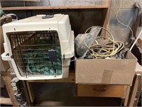 Cat carrier, roof boot, misc wire and chain