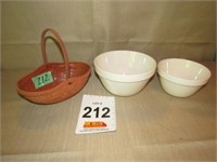 Stoneware Bowls & Basket