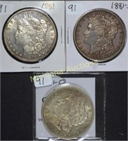 1881, 81-S & 81-O Morgan Dollars