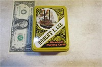 Robert E. Lee playing Cards in Collectible Tin