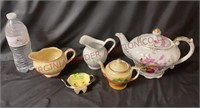 Vintage Tea Bag Holder, Tea Pots & Creamers