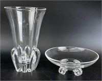 Steuben Vase and Footed Dish
