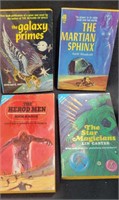 4 Science Fiction Paper Back Books 50's & 60's
