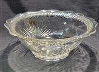 Brilliant Cut Clear Crystal Bowl "American Cut