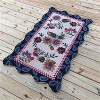 Floral Hand Hooked Rug